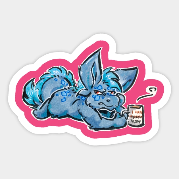 grumpy mornings Sticker by Inhuman [webcomic]